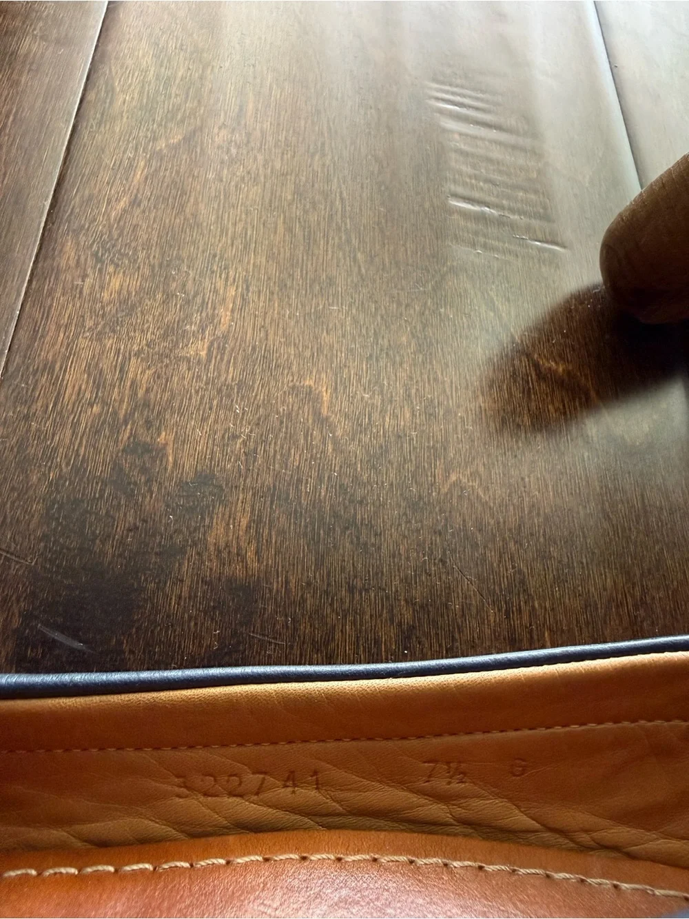 Gucci Navy Leather Horsebit-Detail Loafers